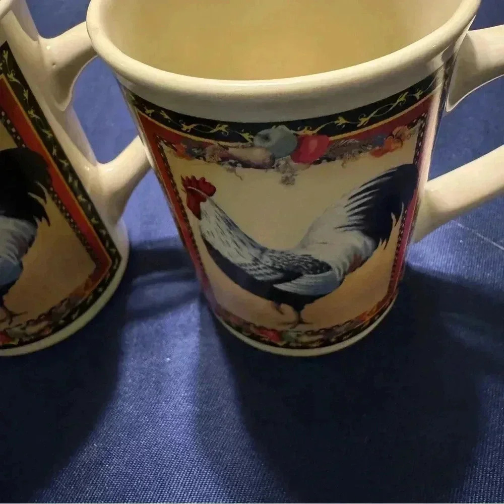 Bay Island Set of Two ROOSTER Mugs - Picture 3 of 11